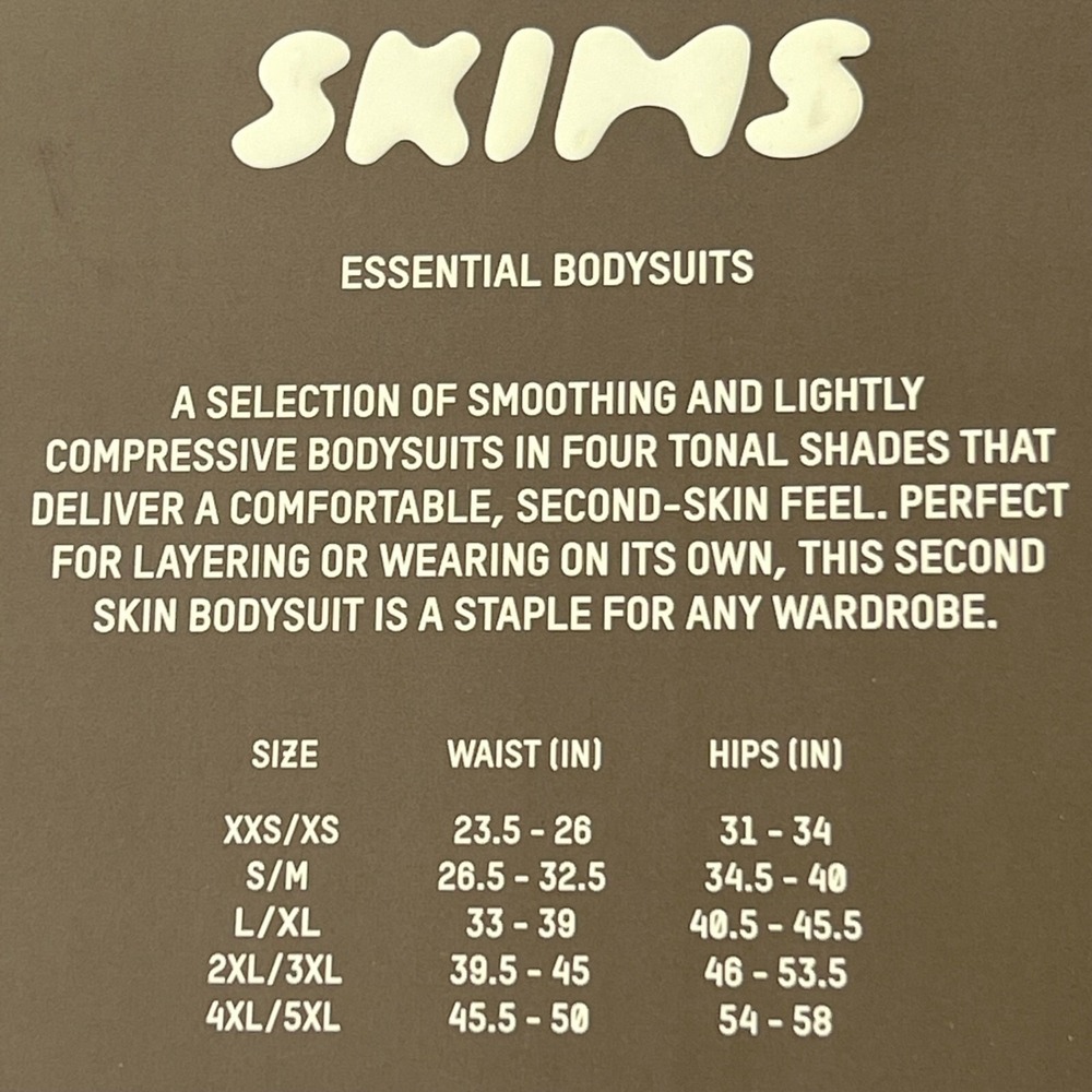 SKIMS Essential T-Shirt Bodysuit Midnight Womens 4X/5X - Picture 9 of 11